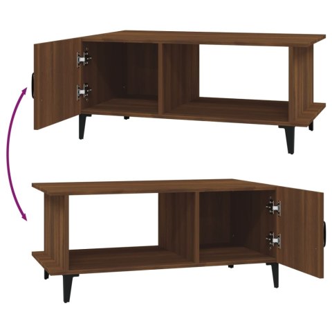 STOLIK KAWOWY BRĄZOWY DĄB 90X50X40CM