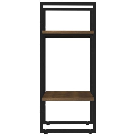 REGAŁ NA KSIĄŻKI Z 2 PÓŁKAMI BRĄZOWY DĄB 40X30X70CM