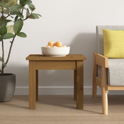 STOLIK KAWOWY MIODOWY BRĄZ 35X35X30CM LITE DREWNO SOSNOWE