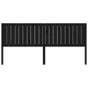 WEZGŁOWIE ŁÓŻKA CZARNE 2055X4X100CM DREWNO SOSNOWE