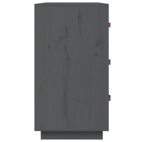 KOMODA SZAFKA SZARA 80X40X75CM DREWNO SOSNOWE