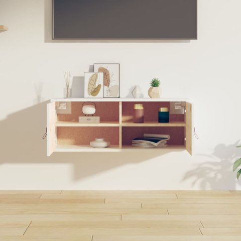 SZAFKA ŚCIENNA BIAŁA 80X30X30CM DREWNO SOSNOWE