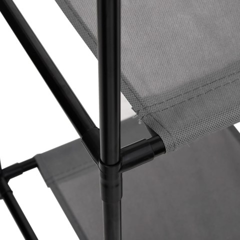 SZAFKA Z 3 SZUFLADAMI Z TKANINY SZARA 34X34X101CM STAL