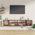 SZAFKI ŚCIENNE 2 SZT. SZARE 80X30X30CMDREWNO SOSNOWE