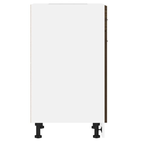 DOLNA SZAFKA Z SZUFLADĄ BRĄZOWY DĄB 50X46X81,5CM