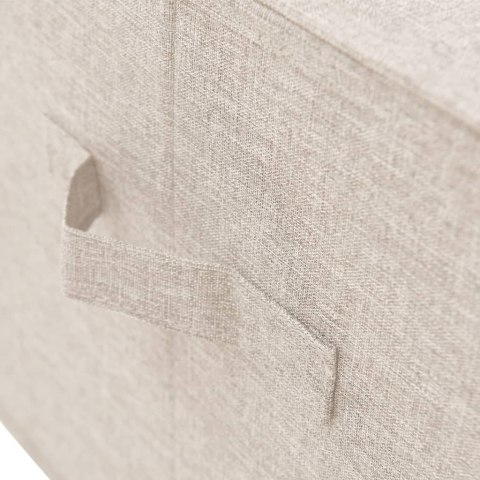 OZDOBNY POJEMNIK DO PRZECHOWYWANIA KREMOWY TKANINA