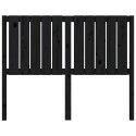 WEZGŁOWIE ŁÓŻKA CZARNE 125,5X4X100CM DREWNO SOSNOWE
