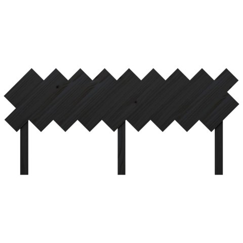 WEZGŁOWIE ŁÓŻKA CZARNE 178X3X80,5CM DREWNO SOSNOWE