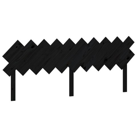 WEZGŁOWIE ŁÓŻKA CZARNE 196X3X80,5CM DREWNO SOSNOWE