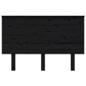 WEZGŁOWIE ŁÓŻKA CZARNE 124X6X82,5CM DREWNO SOSNOWE