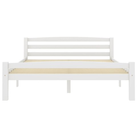 RAMA ŁÓŻKA BIAŁA DREWNO SOSNOWE 120X200CM