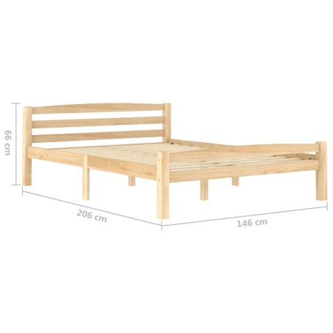 RAMA ŁÓŻKA Z GO DREWNA SOSNOWEGO 140X200CM