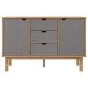 KOMODA SZAFKA BRĄZOWO- SZARA 113,5X43X73CMDREWNO SOSNOWE