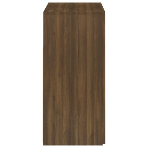 SZAFKA Z OŚWIETLENIEM LED BRĄZOWY DĄB 80X35X75CM