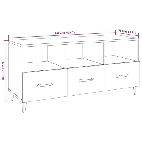 SZAFKA POD TV BIAŁA 102X35X50CM