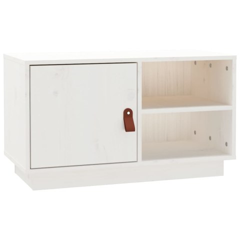 SZAFKA POD TELEWIZOR BIAŁA 70X34X40CMDREWNO SOSNOWE