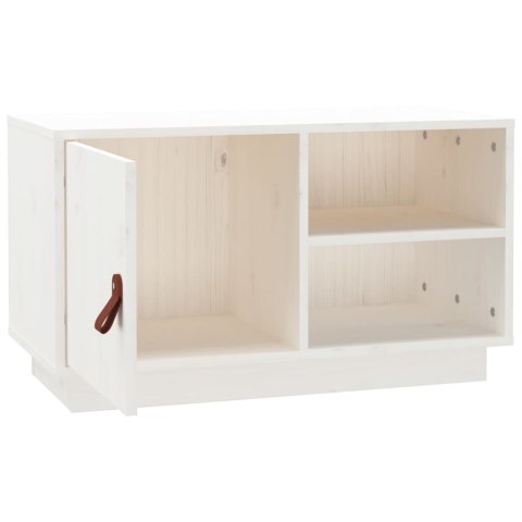 SZAFKA POD TELEWIZOR BIAŁA 70X34X40CMDREWNO SOSNOWE