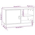 SZAFKA POD TELEWIZOR BIAŁA 70X34X40CMDREWNO SOSNOWE