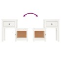 SZAFKA NOCNA BIAŁA 79,5X38X65,5CMDREWNO SOSNOWE