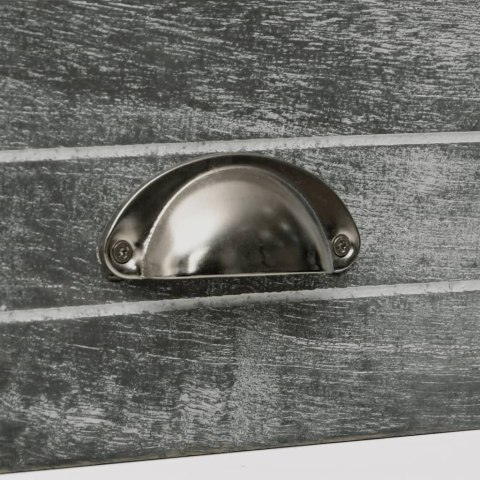 2 SZAFKI NOCNE Z 2 SZUFLADAMI SZARO-BIAŁE