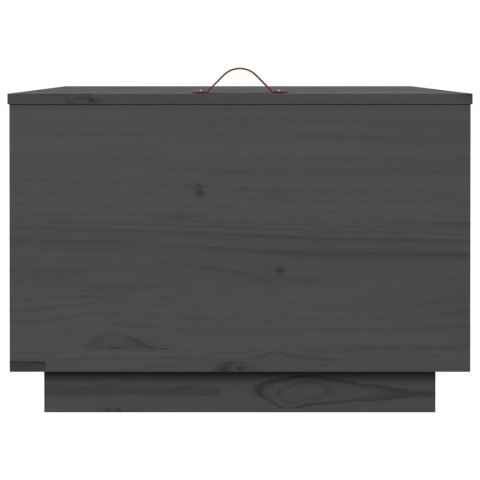 SKRZYNIE Z POKRYWAMI 3 SZT. SZARE DREWNO SOSNOWE