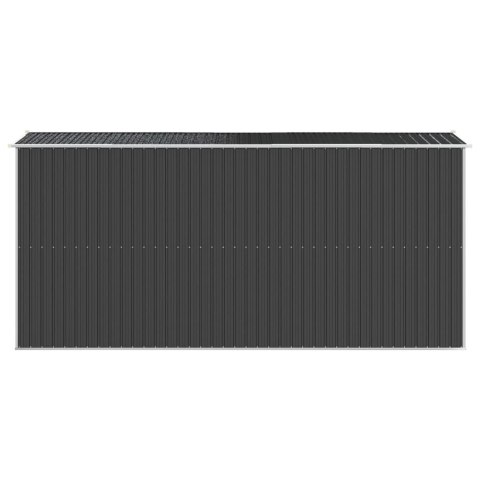 SZOPA OGRODOWA ANTRACYTOWA 192X440X223CM STAL GALWANIZOWANA