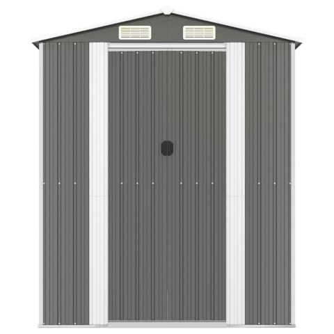 SZOPA OGRODOWA JASNOSZARA 192X440X223CM STAL GALWANIZOWANA