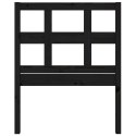 WEZGŁOWIE ŁÓŻKA CZARNE 95,5X4X100CM DREWNO SOSNOWE