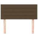 ZAGŁÓWEK DO ŁÓŻKA CIEMNOBRĄZOWY 100X5X78/88CM TKANINA