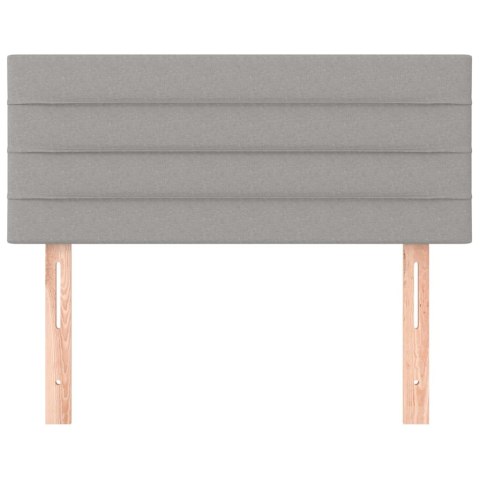 ZAGŁÓWEK DO ŁÓŻKA JASNOSZARY 100X5X78/88CM TKANINA