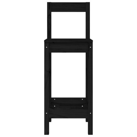 STOŁKI BAROWE 2SZT CZARNE 40X41,5X112CM DREWNO SOSNOWE