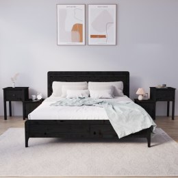 SZAFKI NOCNE 2 SZT. CZARNE 79,5X38X65,5CM DREWNO SOSNOWE
