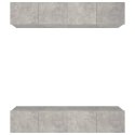 SZAFKI TELEWIZYJNE 4SZT BETONOWY SZARY 80X30X30CM