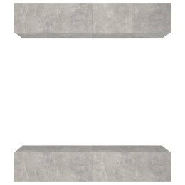 SZAFKI TELEWIZYJNE 4SZT BETONOWY SZARY 80X30X30CM