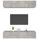 SZAFKI TELEWIZYJNE 4SZT BETONOWY SZARY 80X30X30CM