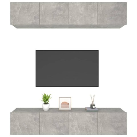 SZAFKI TELEWIZYJNE 4SZT BETONOWY SZARY 80X30X30CM