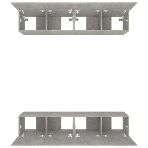 SZAFKI TELEWIZYJNE 4SZT BETONOWY SZARY 80X30X30CM