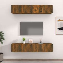SZAFKI TELEWIZYJNE 4 SZT. DĄB WĘDZONY 80X30X30CM