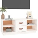 SZAFKA POD TV BIAŁA 100X34X40CMDREWNO SOSNOWE