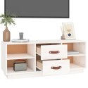 SZAFKA POD TV BIAŁA 100X34X40CMDREWNO SOSNOWE