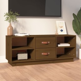 SZAFKA POD TV MIODOWY BRĄZ 100X34X40CMDREWNO SOSNOWE