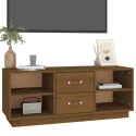 SZAFKA POD TV MIODOWY BRĄZ 100X34X40CMDREWNO SOSNOWE