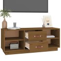 SZAFKA POD TV MIODOWY BRĄZ 100X34X40CMDREWNO SOSNOWE