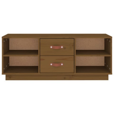 SZAFKA POD TV MIODOWY BRĄZ 100X34X40CMDREWNO SOSNOWE
