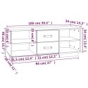 SZAFKA POD TV MIODOWY BRĄZ 100X34X40CMDREWNO SOSNOWE