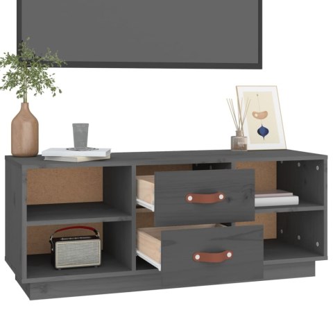 SZAFKA POD TV SZARA 100X34X40CMDREWNO SOSNOWE