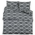 ZESTAW POŚCIELI SZARY 135X200CM BAWEŁNA