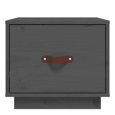 SZAFKI NOCNE 2 SZT. SZARE 40X34X35CMDREWNO SOSNOWE