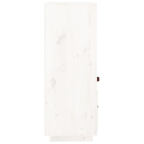WYSOKA SZAFKA SZAFA BIAŁA 34X40X108,5CM DREWNO SOSNOWE