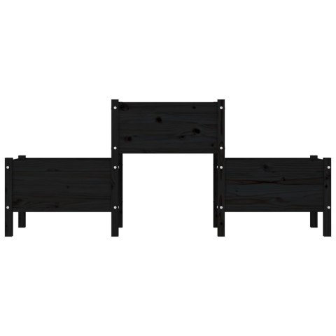 DONICA CZARNA 178,5X44X75CM DREWNO SOSNOWE